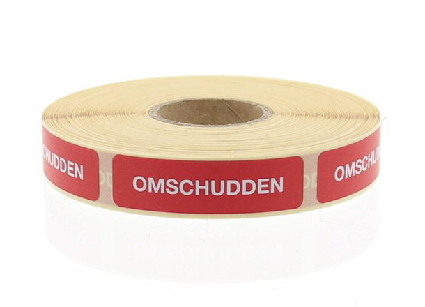 Blockland Strooketiket omschudden rood 44 x 11mm (750 Stuks)