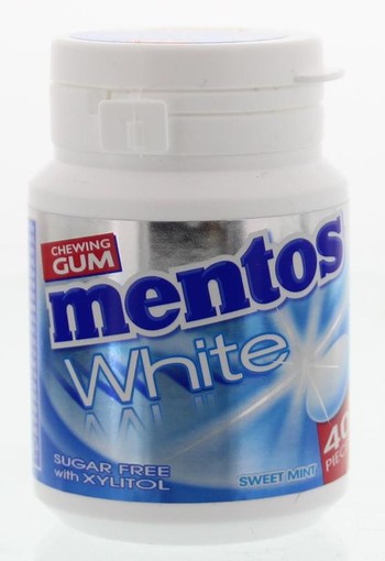 Mentos Gum sweetmint white pot (40 Stuks)