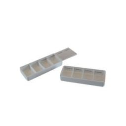 Blockland Tablettendoosje transparant 4 vaks 108 x 45 x 16mm (1 Stuks)