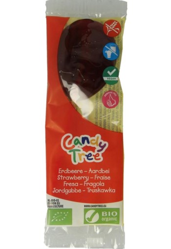 Candy Tree Aardbei lollie bio (1 Stuks)