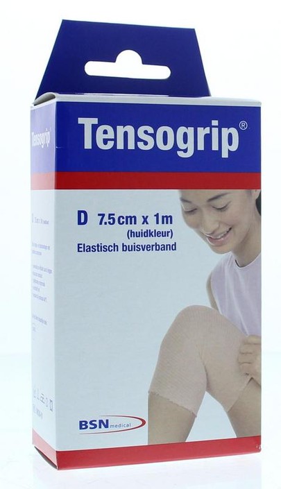 Tensogrip Elastisch buisverband D 1m x 7.50cm huidskleur (1 Stuks)