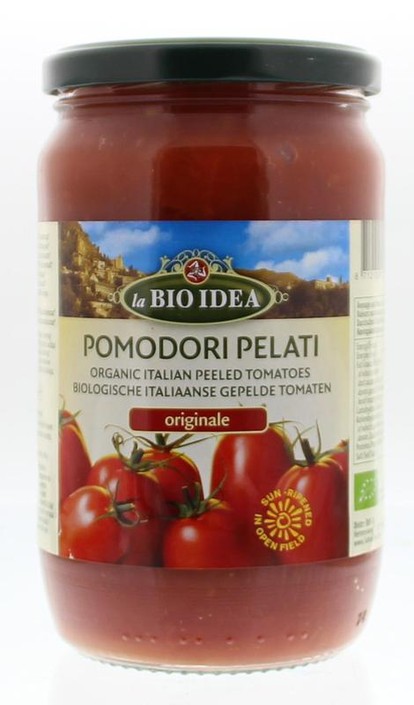 Bioidea Tomaten gepeld (glas) bio (660 Gram)