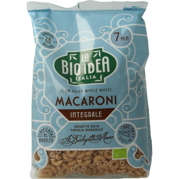 Bioidea Macaroni volkoren elleboogjes bio (500 Gram)