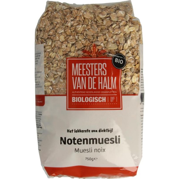 De Halm Muesli noten bio (750 Gram)