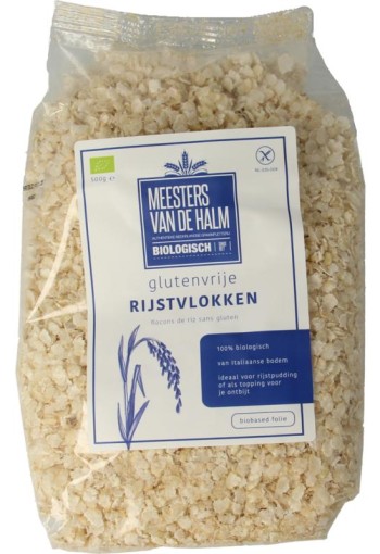 De Halm Rijstvlokken bio (500 Gram)