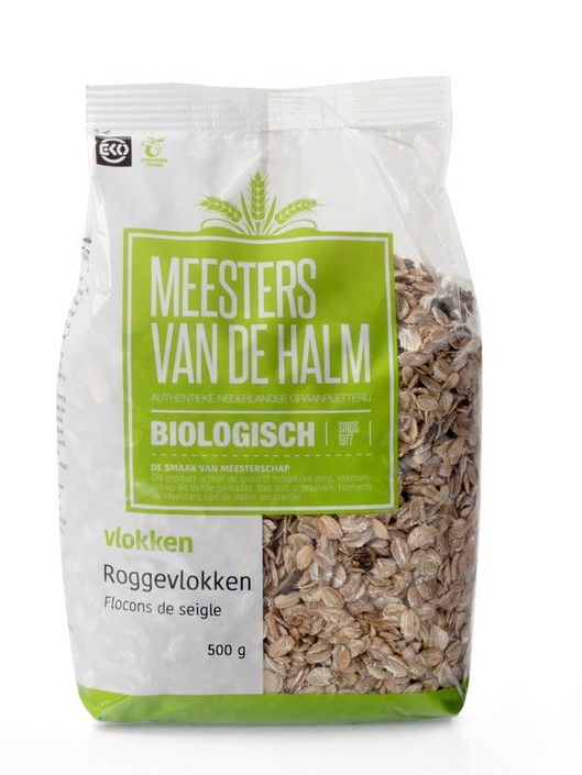 De Halm Roggevlokken bio (500 Gram)