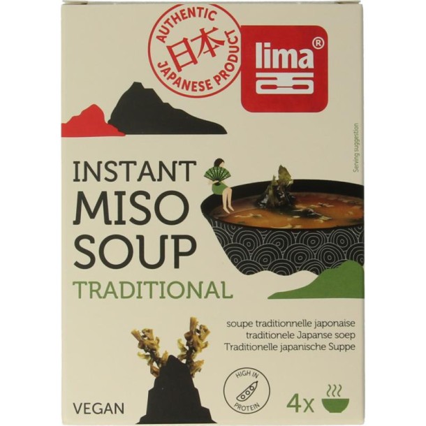 Lima Instant miso soep 4 x 10 gram (40 Gram)