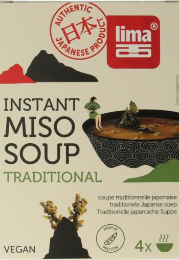 Lima Instant miso soep 4 x 10 gram (40 Gram)