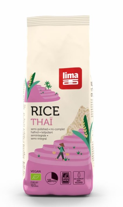 Lima Rijst thai halfvol bio (500 Gram)