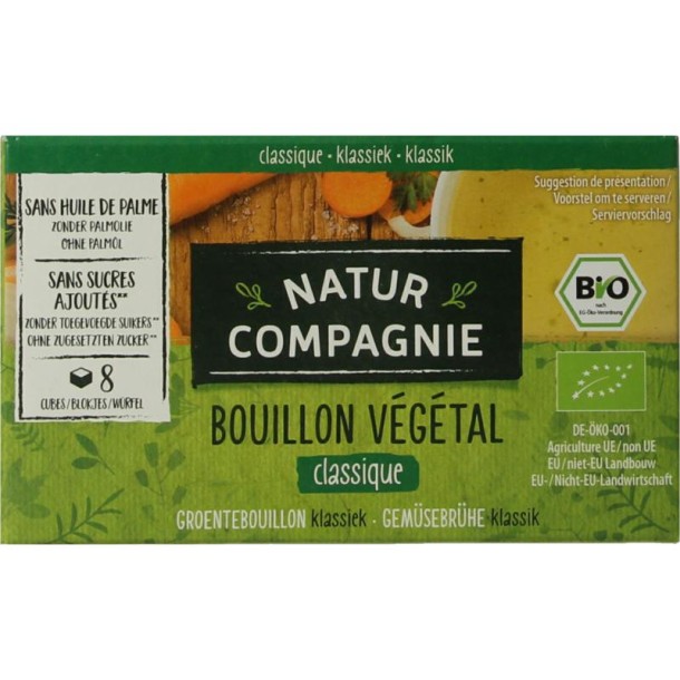 Natur Compagnie Groentebouillonblokjes met zout bio (84 Gram)