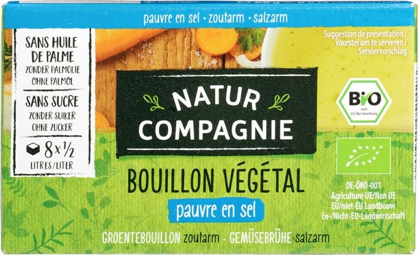 Natur Compagnie Groentebouillon zonder zout bio (68 Gram)