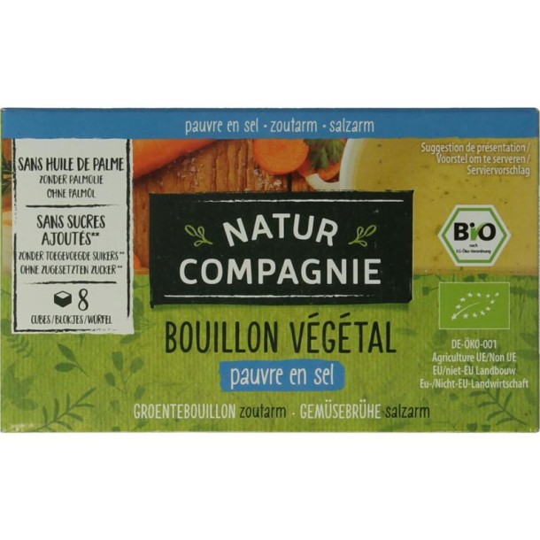 Natur Compagnie Groentebouillon zonder zout bio (68 Gram)