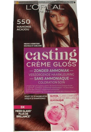 Loreal Casting creme gloss 550 Licht Mahoniebruin (1 set)