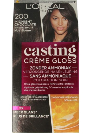 Loreal Casting creme gloss 200 Midnight chocolate (1 set)