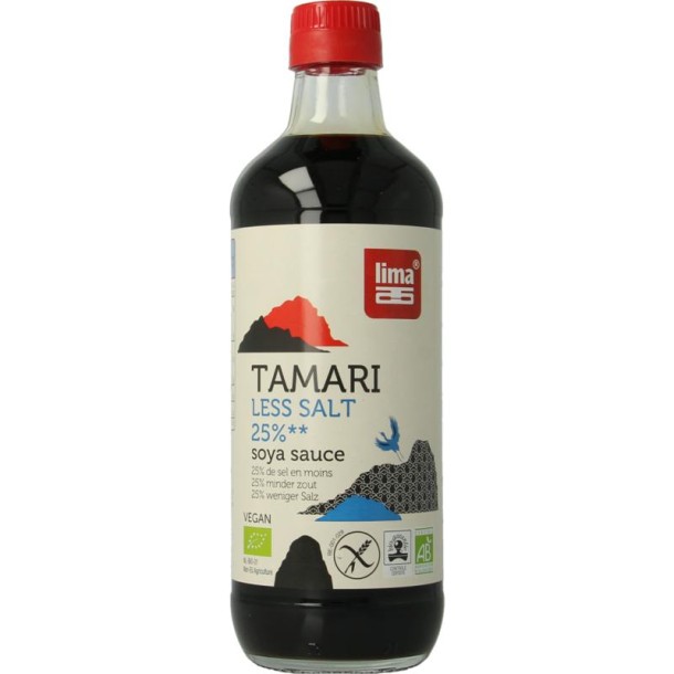 Lima Tamari 25% minder zout bio (500 Milliliter)