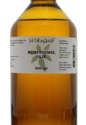 Cruydhof Rijstezemelolie (500 Milliliter)