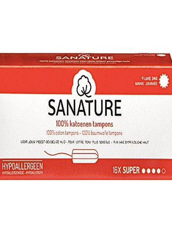 SANATURE 100% KATOENEN TAMPONS SUPER