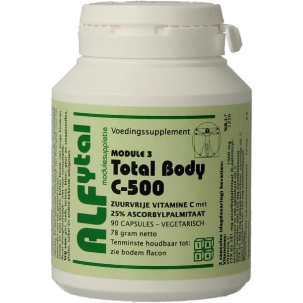 Alfytal Total body C-500 zuurvrij/25% vetoplosbaar (90 Vegetarische capsules)