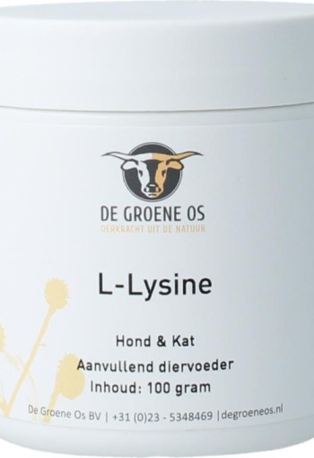 Groene Os L-Lysine en Vitamine B6 hond/kat (100 Gram)