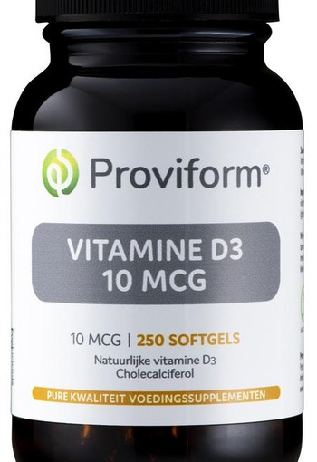 Proviform Vitamine D3 10mcg (250 Softgels)
