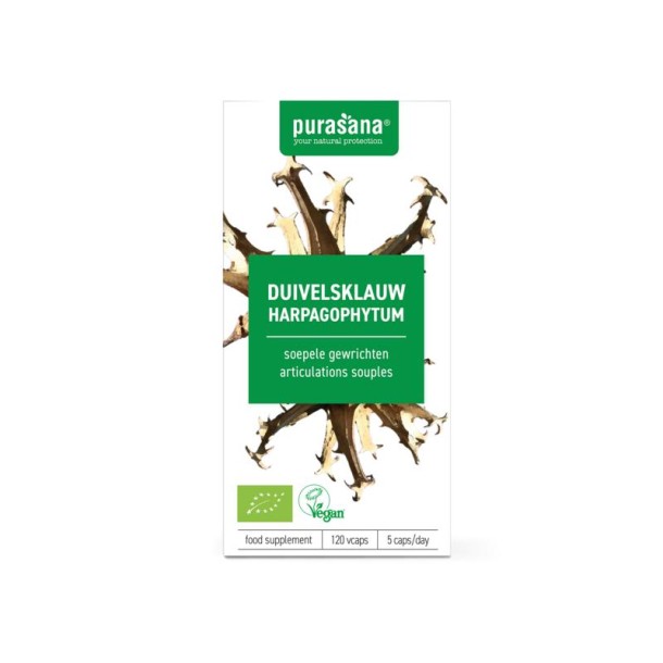 Purasana Duivelsklauw vegan bio (120 Vegetarische capsules)