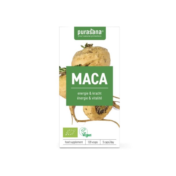 Purasana Maca vegan bio (120 Vegetarische capsules)