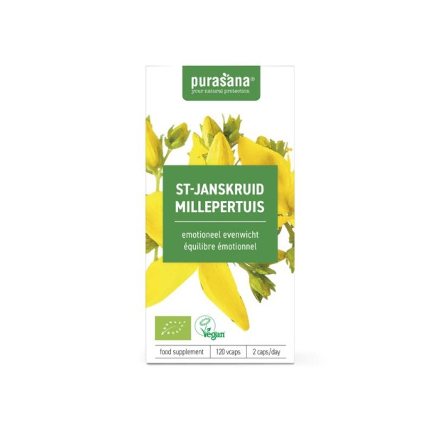 Purasana Sint Janskruid vegan bio (120 Vegetarische capsules)