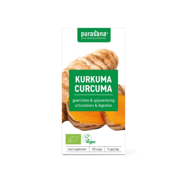 Purasana Kurkuma vegan bio (120 Vegetarische capsules)