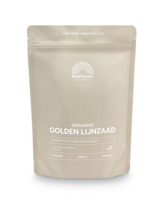 Mattisson Golden lijnzaad omega 3 bio (500 Gram)