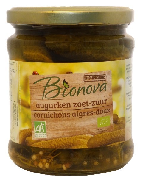 Bionova Augurken zoet zuur bio (330 Gram)