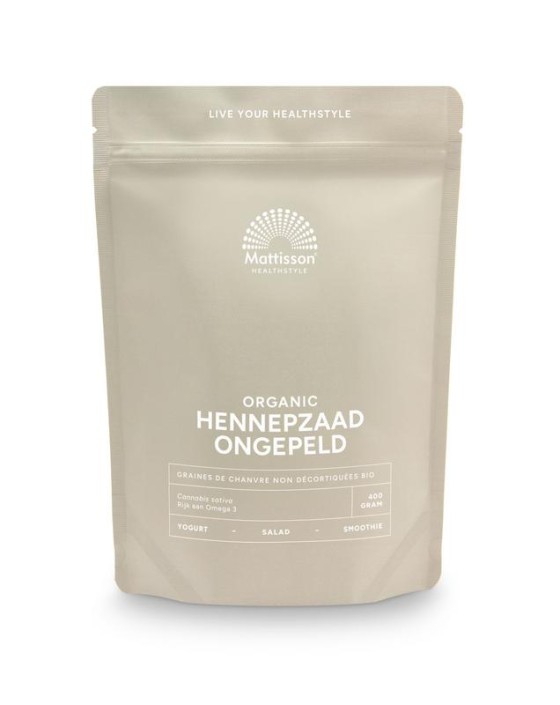 Mattisson Hennepzaad ongepeld bio (400 Gram)