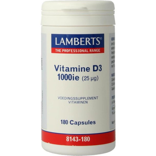 Lamberts Vitamine D3 1000IE/25mcg (180 Capsules)