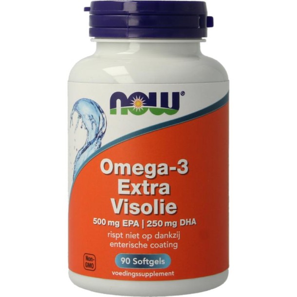 NOW Omega-3 Extra 500 mg EPA 250 mg DHA (90 Softgels)
