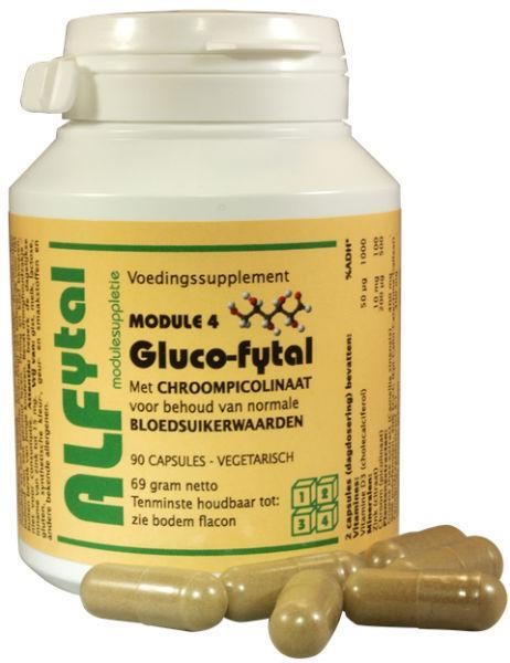 Alfytal Gluco-fytal bloedsuikerformule (90 Vegetarische capsules)