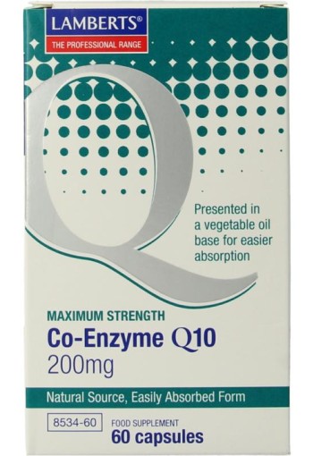 Lamberts Co enzym Q10 200mg (60 Vegetarische capsules)