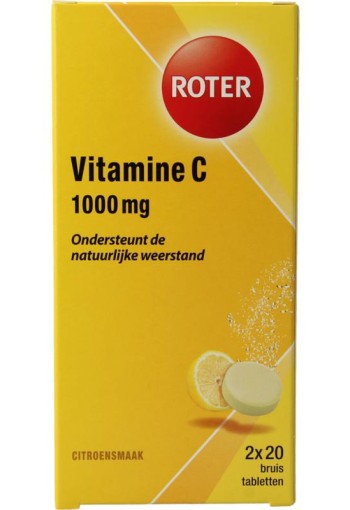 Roter Bruistabletten citroen vit C duopack (40 Bruistabletten)