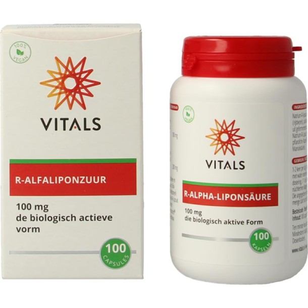 Vitals R-alfaliponzuur (100 Capsules)