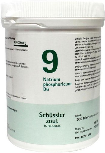 Pfluger Natrium phosphoricum 9 D6 Schussler (1000 Tabletten)