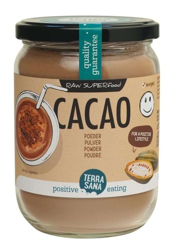 Terrasana Raw cacao antioxidant poeder in glas bio (160 Gram)