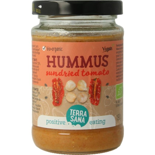 Terrasana Hummus spread zongedroogde tomaat bio (190 Gram)