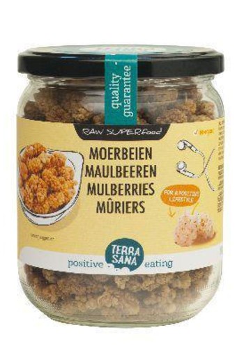 Terrasana Raw moerbei bessen wit in glas bio (190 Gram)