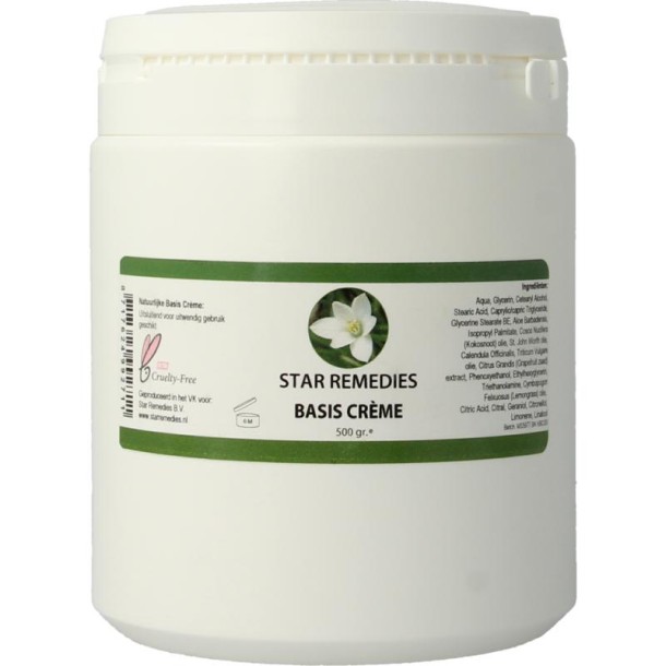 Star Remedies Basis creme 100% natuurlijk (500 Gram)