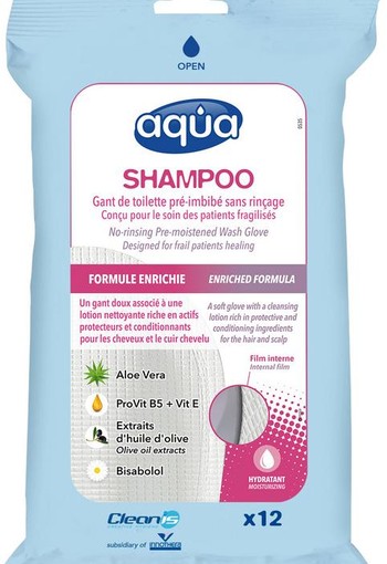 Aqua Washandjes shampoo (12 Stuks)