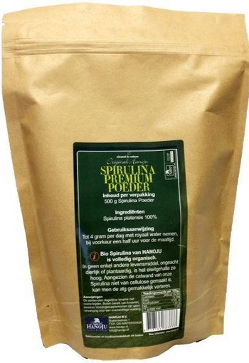 Hanoju Spirulina premium poeder (500 Gram)