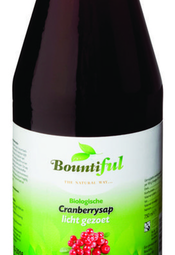 Bountiful Cranberrysap gezoet bio (750 Milliliter)