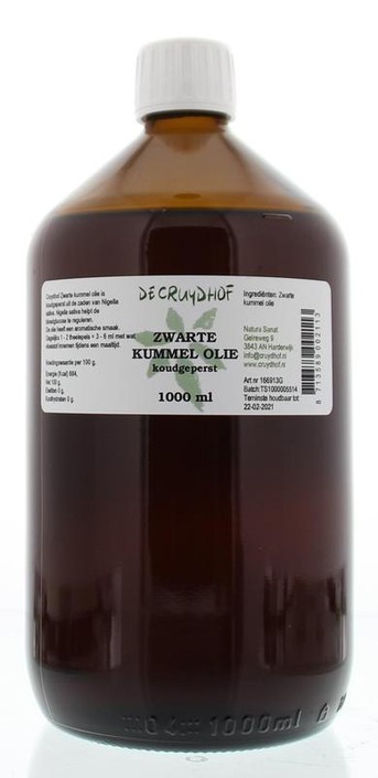 Cruydhof Zwarte kummel olie koudgeperst (1 Liter)