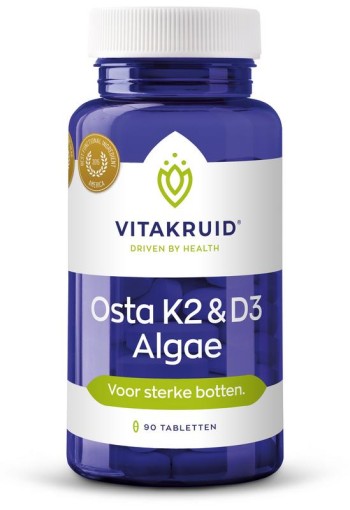 Vitakruid Osta K2 & D3 Algae met Calcium & Magnesium (90 Tabletten)