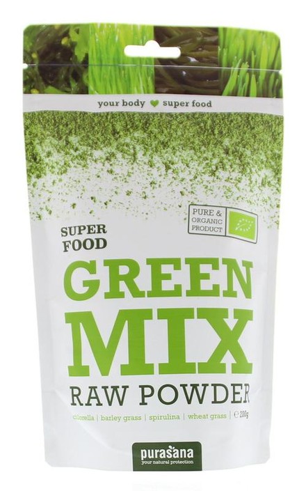 Purasana Green mix poeder vegan bio (200 Gram)