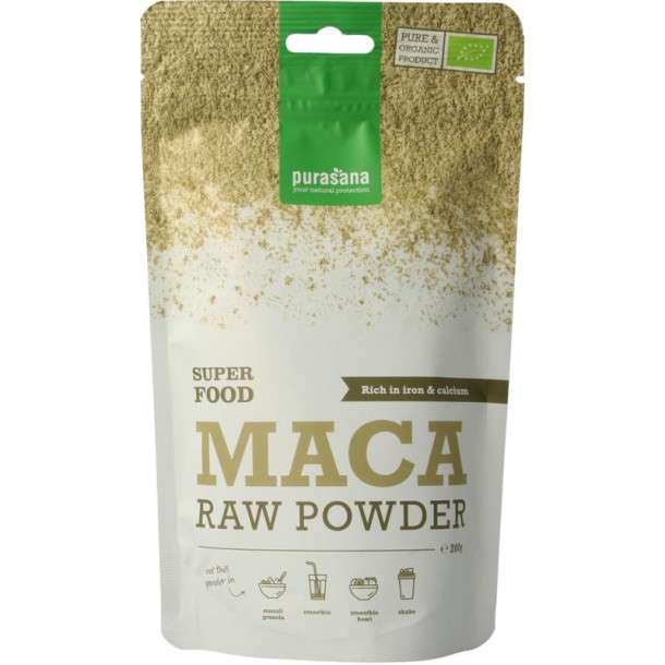 Purasana Maca poeder vegan bio (200 Gram)