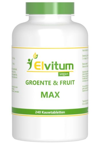 Elvitaal/elvitum Groente en fruit max (240 Kauwtabletten)
